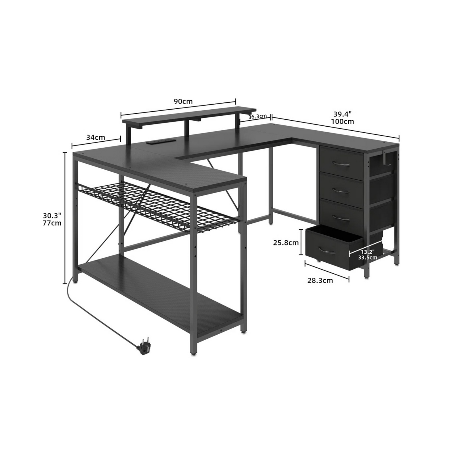 Inhabit Uno U-Shaped Desk