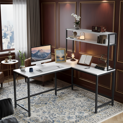 مكتب على شكل حرف L من Inhabit مقاس 150 سم مع خزانة بثلاثة ألوان