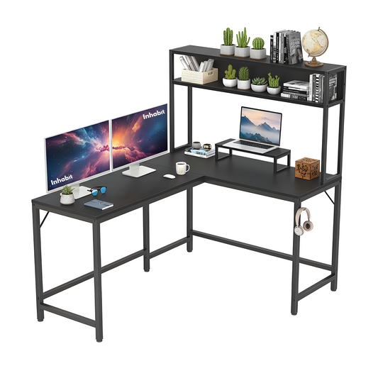 Inhabit Nova Hutch L-Shaped 150cm Desk