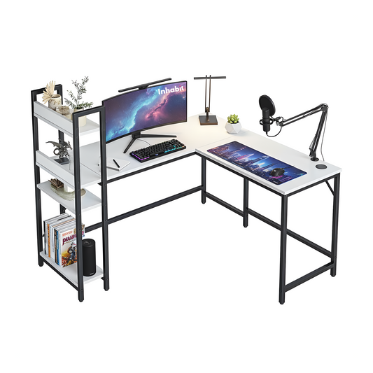 Inhabit Lumina Racked 120cm L-Shape Desk