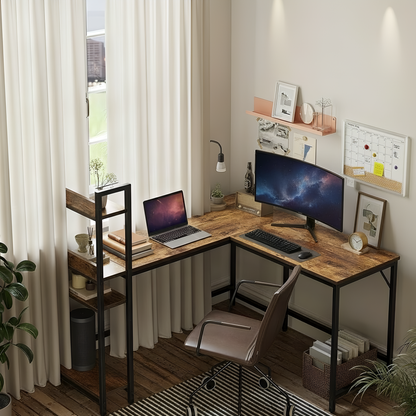 Inhabit Lumina Racked 120cm L-Shape Desk