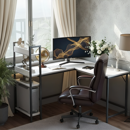 Inhabit Lumina Racked 120cm L-Shape Desk