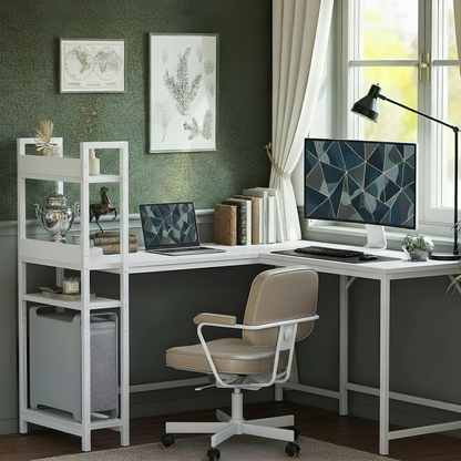 Inhabit Lumina Racked 120cm L-Shape Desk