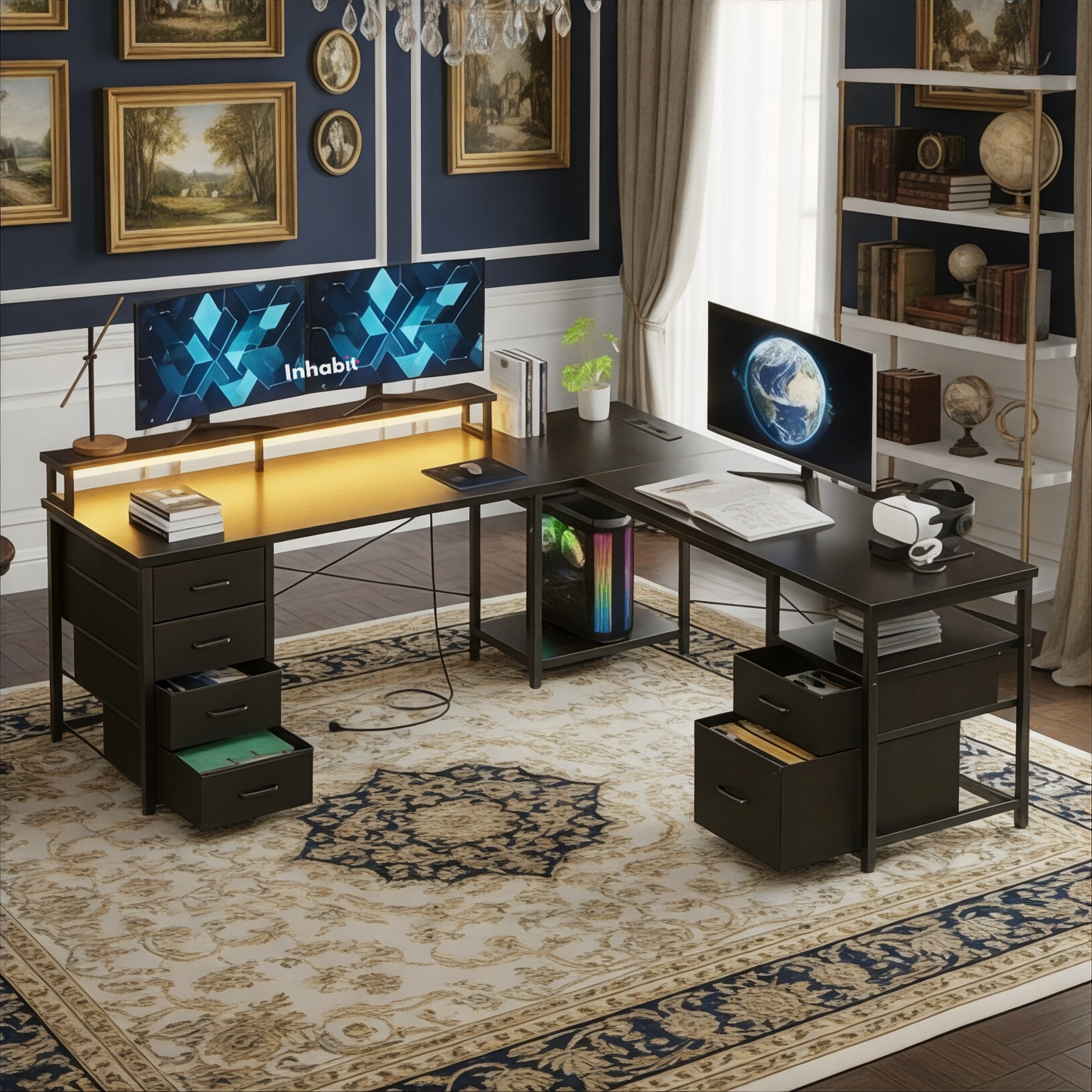 Inhabit Big Show 145cm L-Shaped High Storage Desk