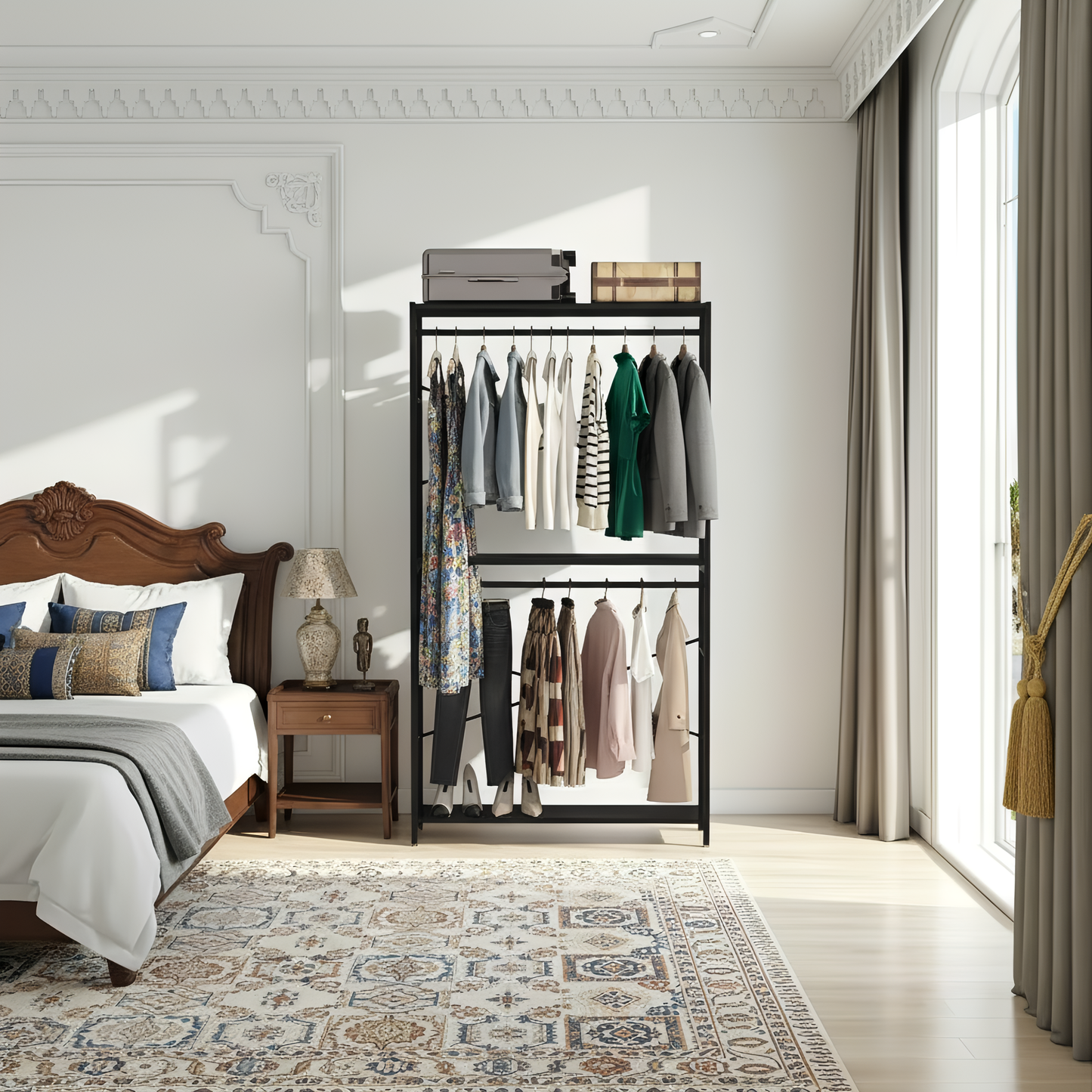 منظم خزانة الملابس من Inhabit Hangers مصنوع من المعدن 