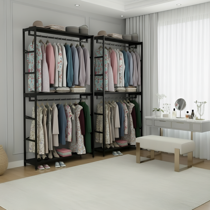 منظم خزانة الملابس من Inhabit Hangers مصنوع من المعدن 