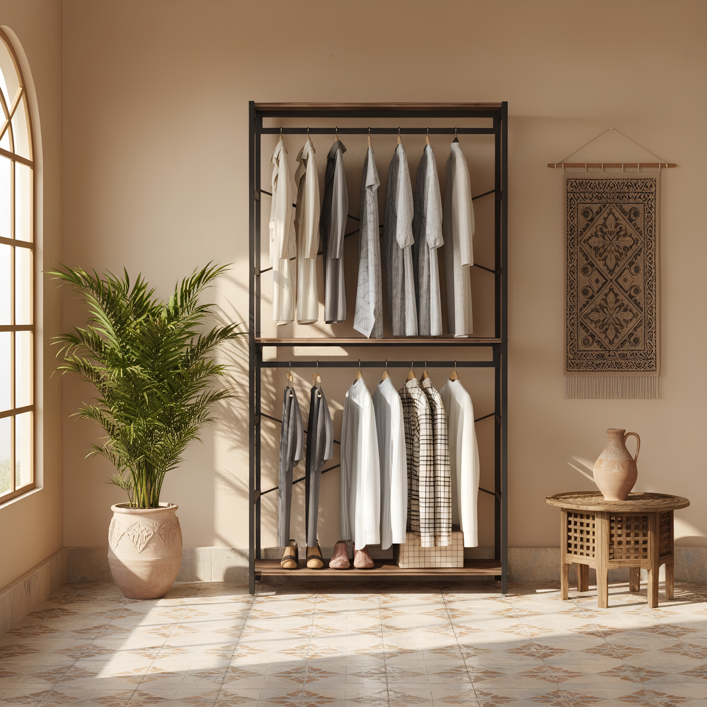 منظم خزانة الملابس من Inhabit Hangers مصنوع من المعدن 