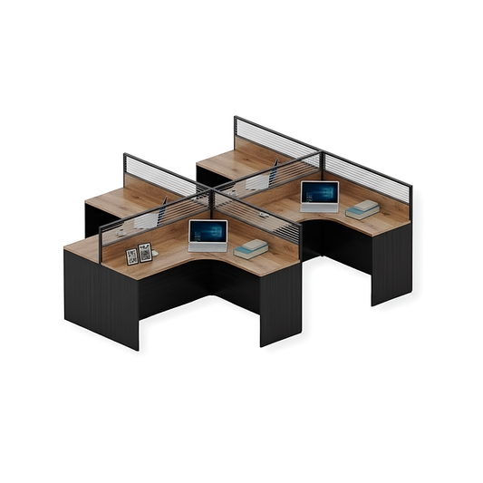 Inhabit Belvia Customizable L-Shaped Work Station For Office Spaces