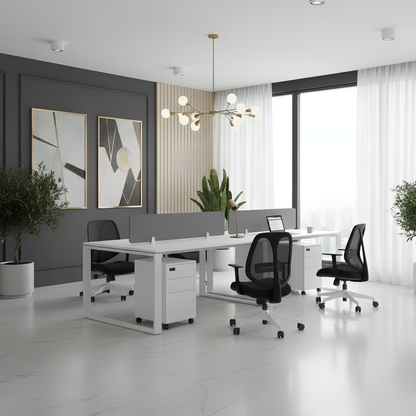 Inhabit Cavenza Rectangular Customizable Work Station Unit For Office Spaces