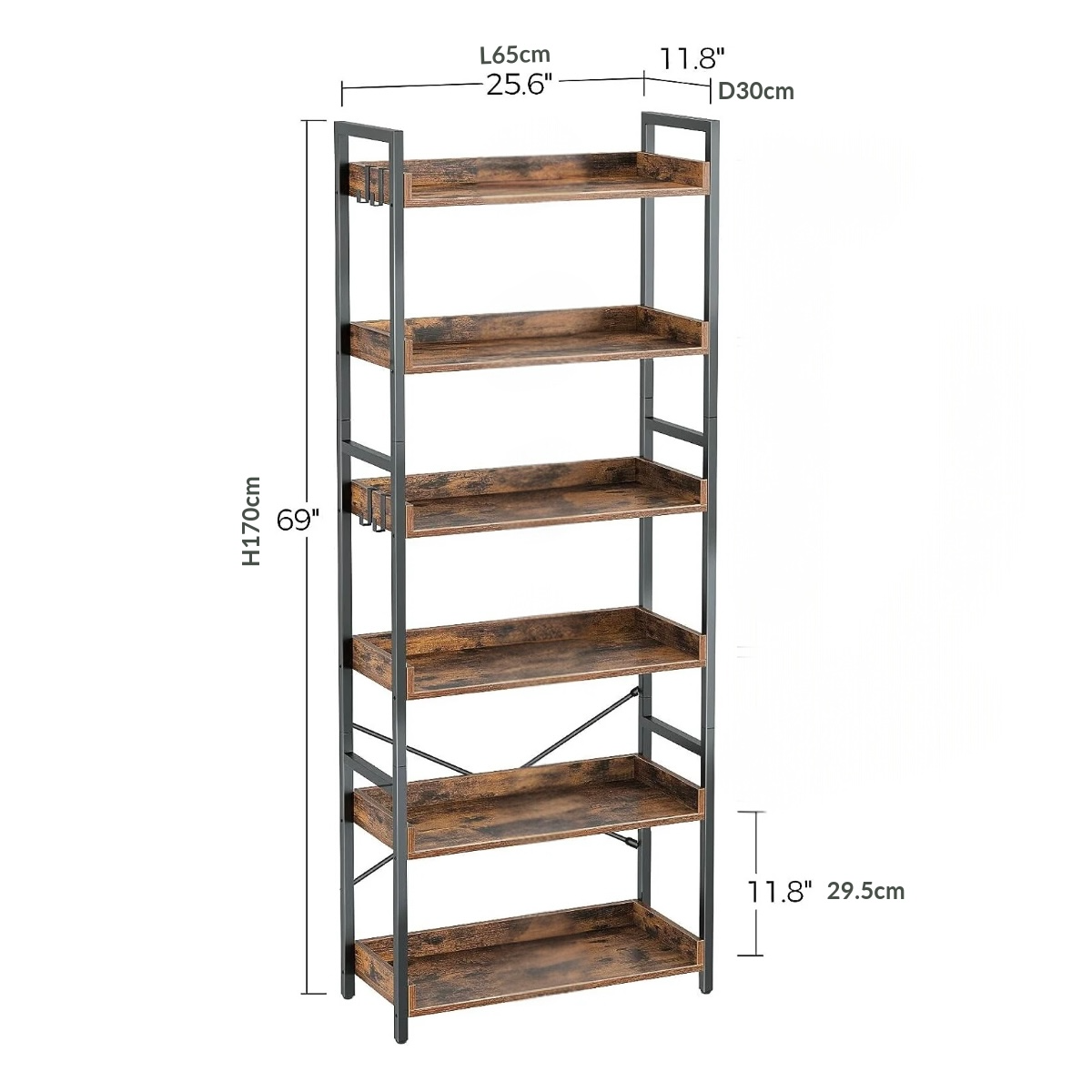 Inhabit 6 Tier Bookshelf