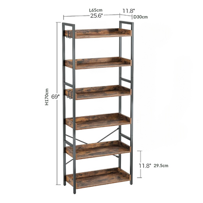 Inhabit 6 Tier Bookshelf