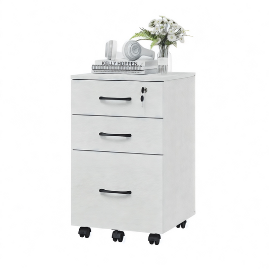 Inhabit 3 Drawers Office Cabinet With Lock