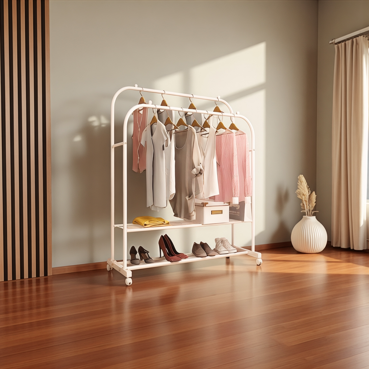 Inhabit Hanger Rack With Storage Shelves