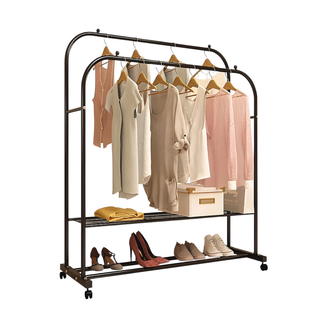 Inhabit Hanger Rack With Storage Shelves