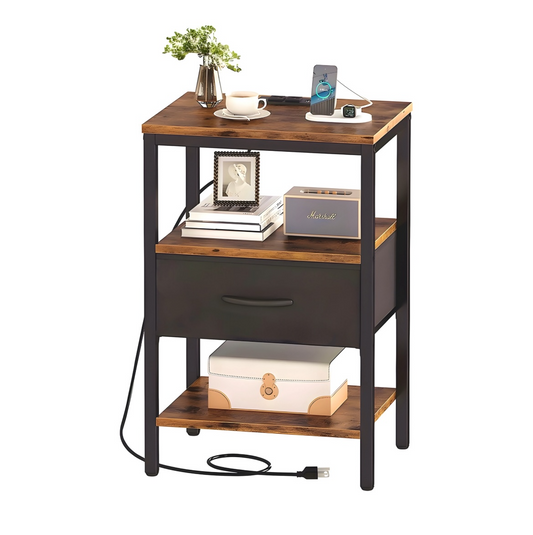Inhabit Charging Side Table / Nightstand Multi-Color