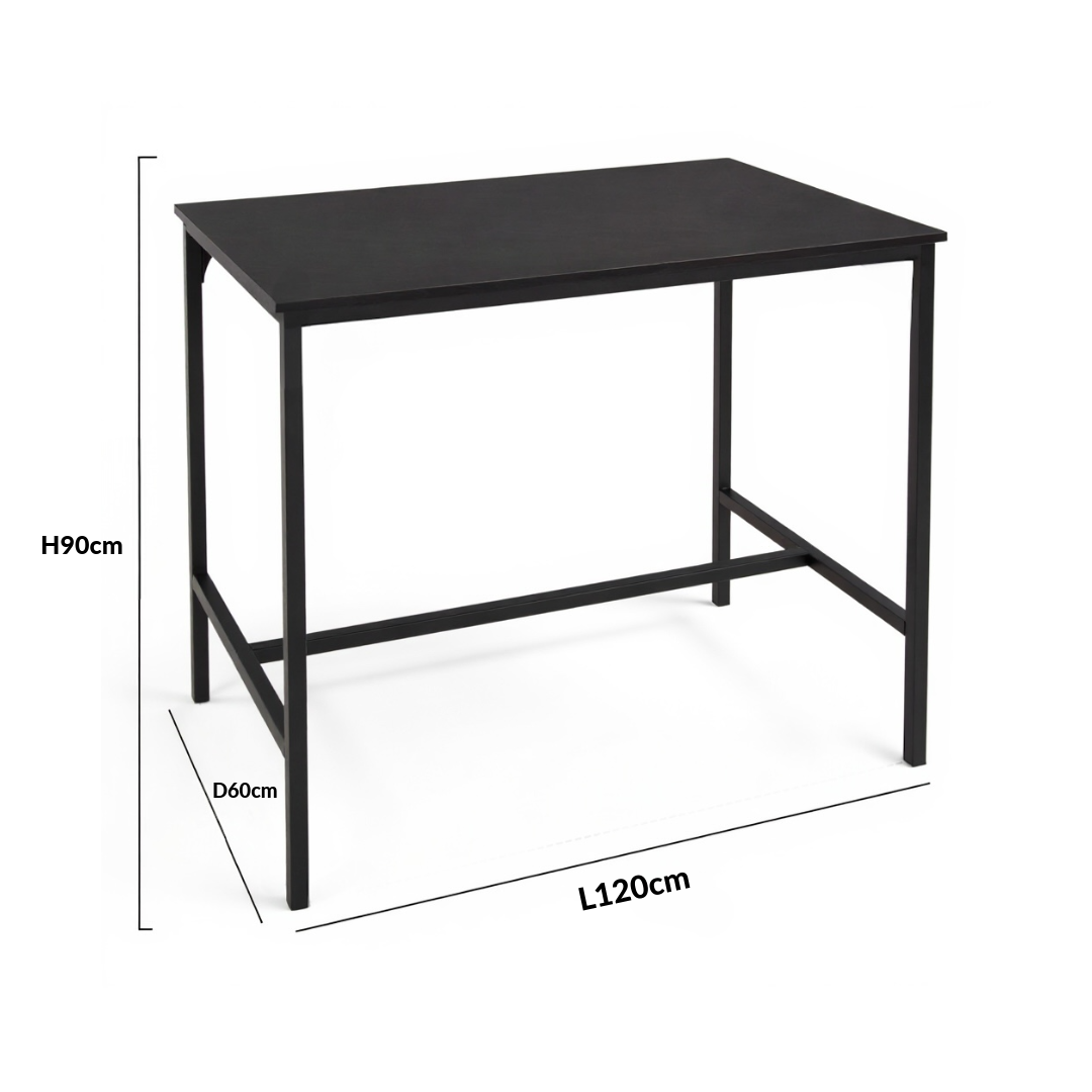 Inhabit Flat High Table & 4 Chairs Set