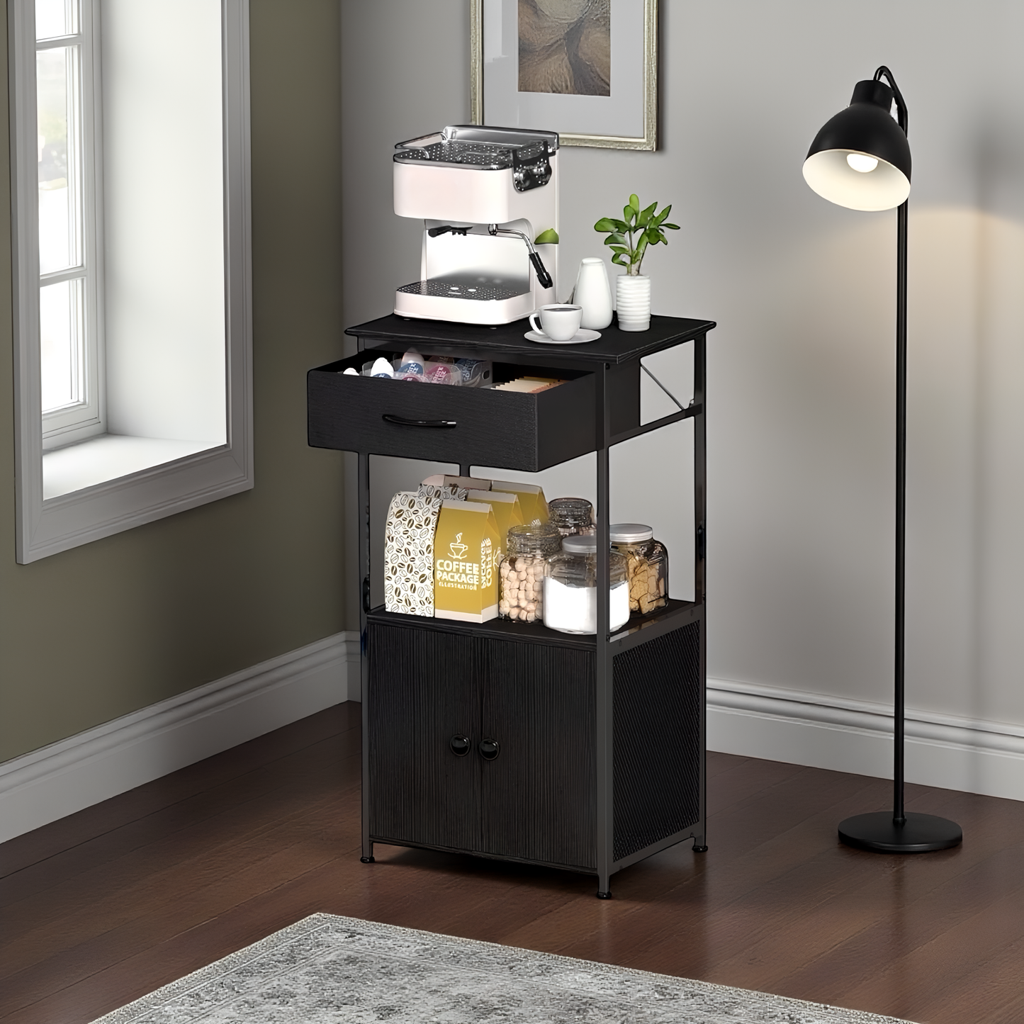 Inhabit Sleek Storage/Coffee Cabinet