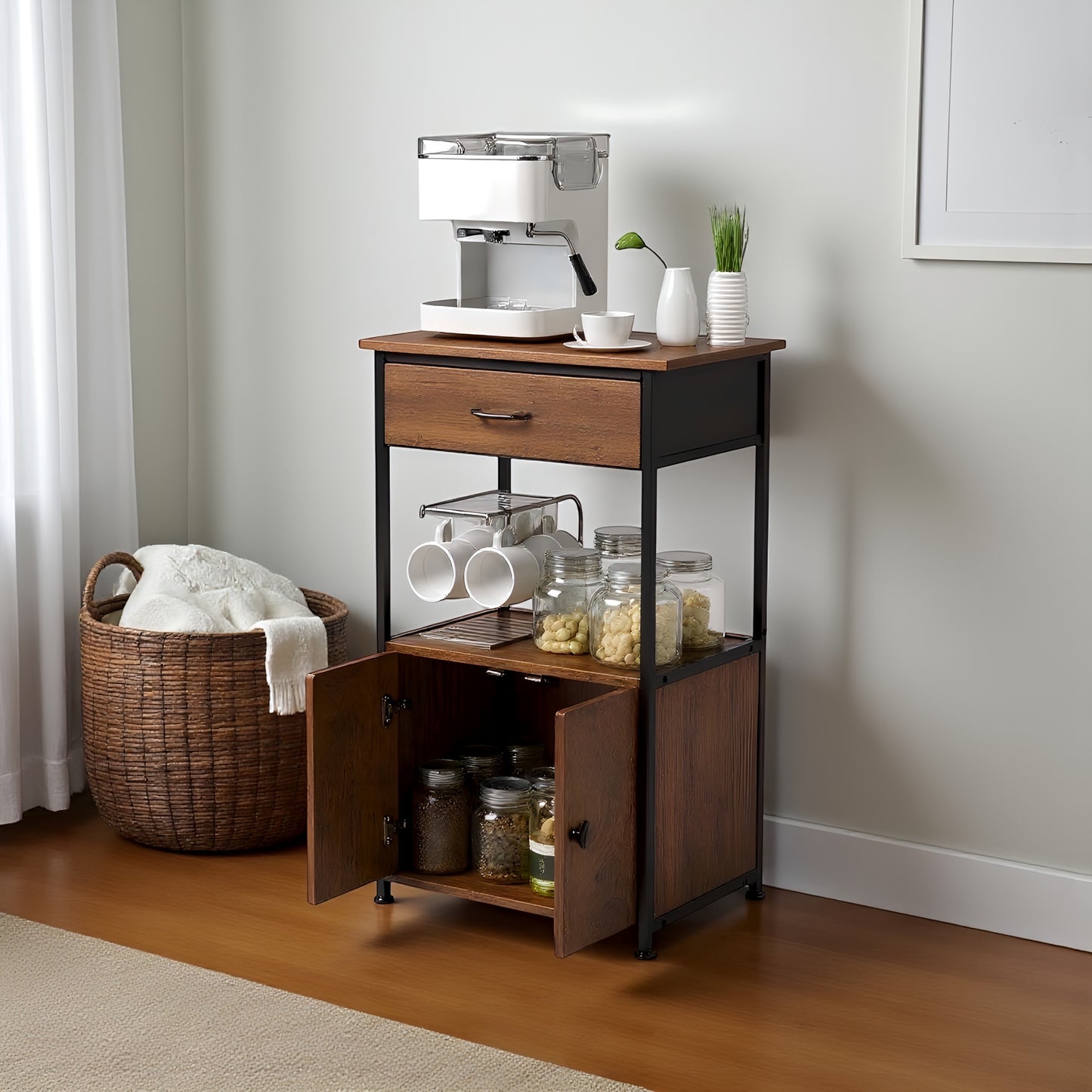 Inhabit Sleek Storage/Coffee Cabinet