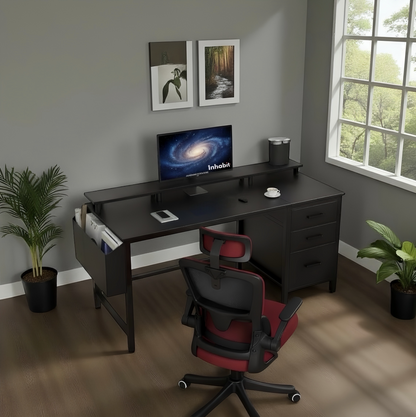 مكتب من درجين مع رف سفلي من مجموعة Inhabit 