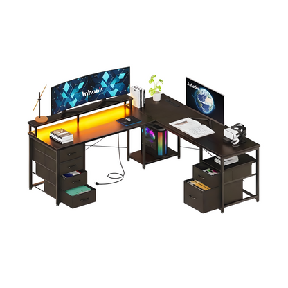 Inhabit Big Show 145cm L-Shaped High Storage Desk