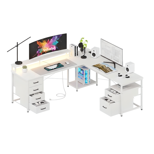 Inhabit Big Show 165cm L-Shaped High Storage Desk