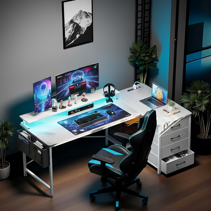 مكتب Inhabit Spider Plus على شكل حرف L مقاس 160 سم مع أدراج ورفوف