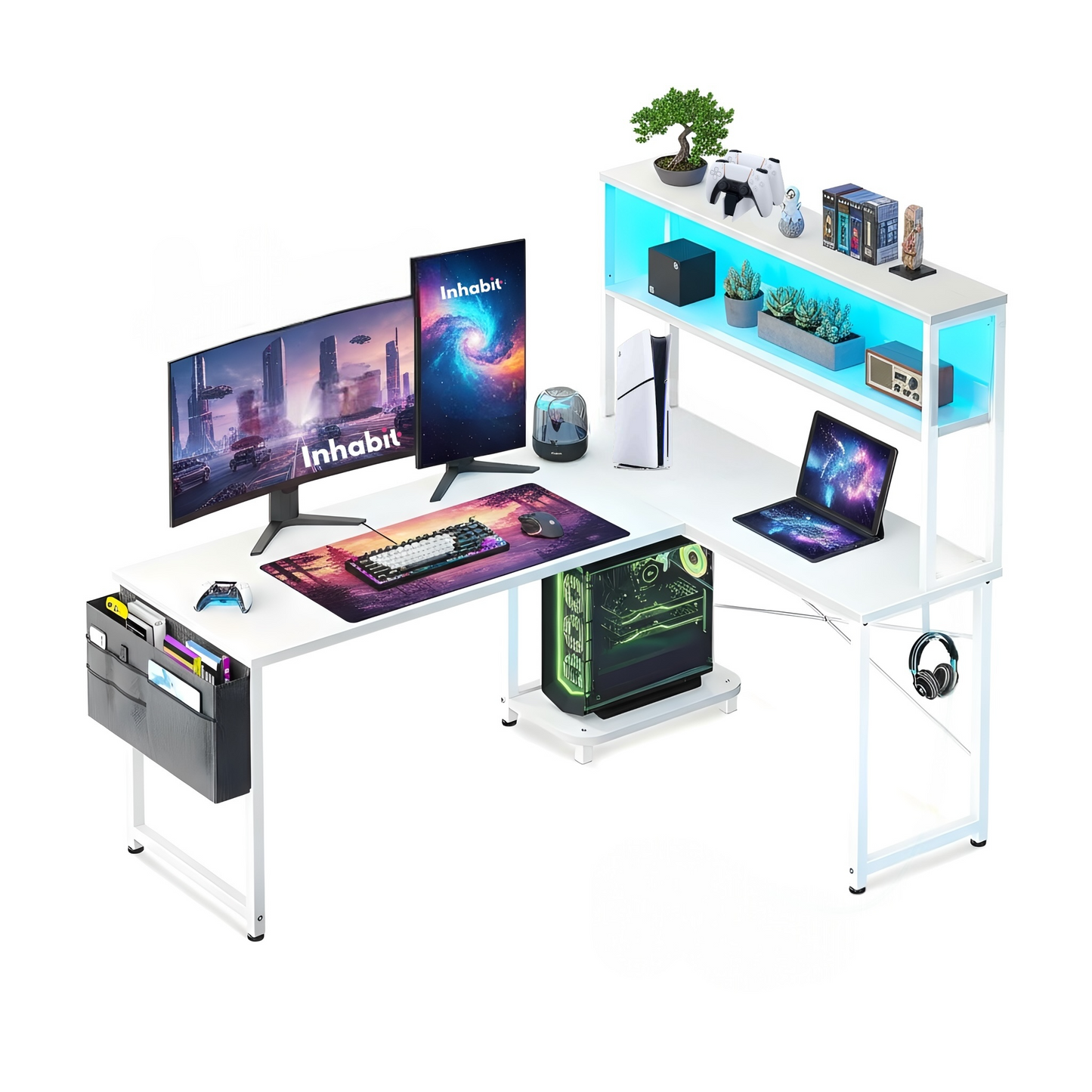 Inhabit Tekora 150cm Hutch Desk With PC Shelf