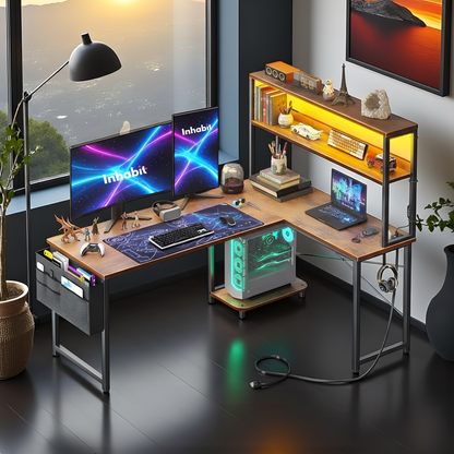 Inhabit Tekora 150cm Hutch Desk With PC Shelf