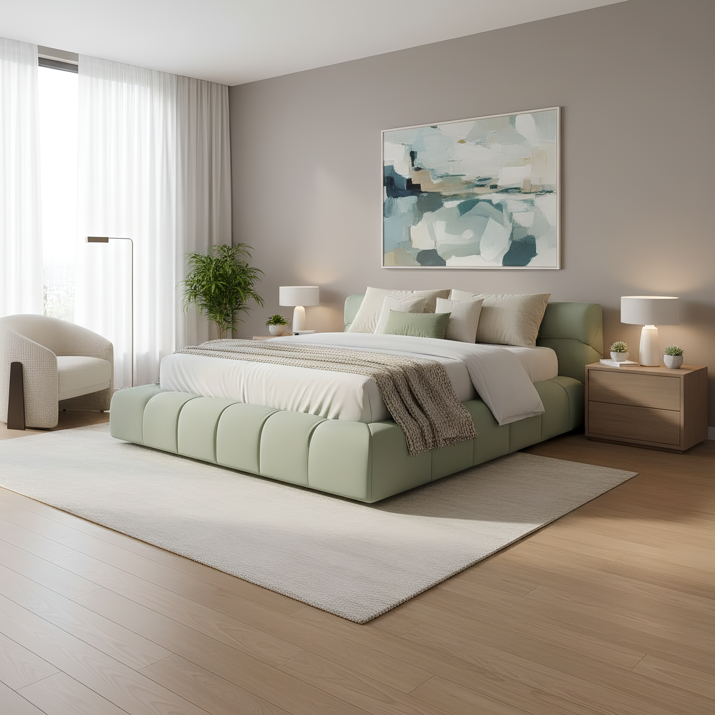 سرير مكعب من Inhabit بحجم كوين/كينج 