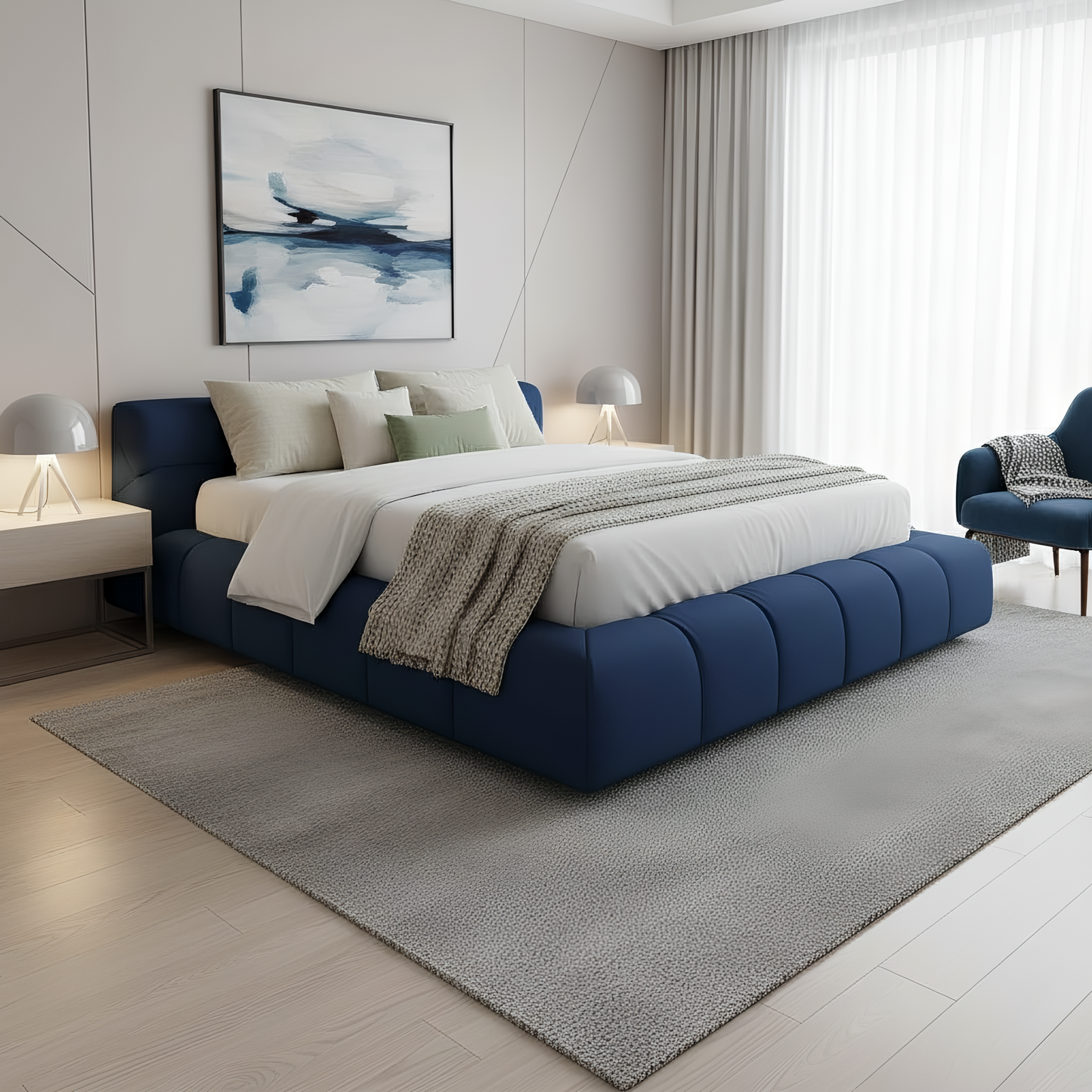 سرير مكعب من Inhabit بحجم كوين/كينج 