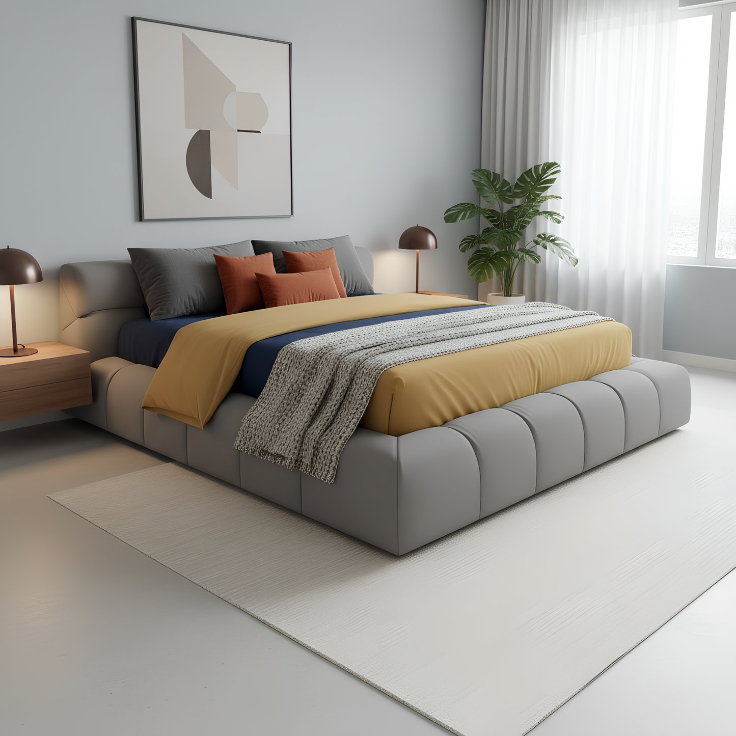 سرير مكعب من Inhabit بحجم كوين/كينج 