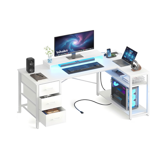 Inhabit Cloud 150cm L-Shaped Desk