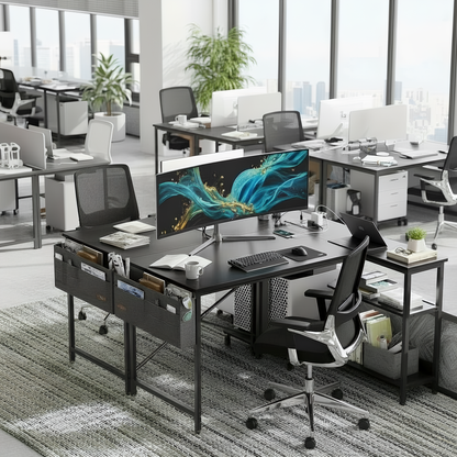 Inhabit Spider “Limited Edition” 120cm L-Shaped Desk With Built In Power Outlet