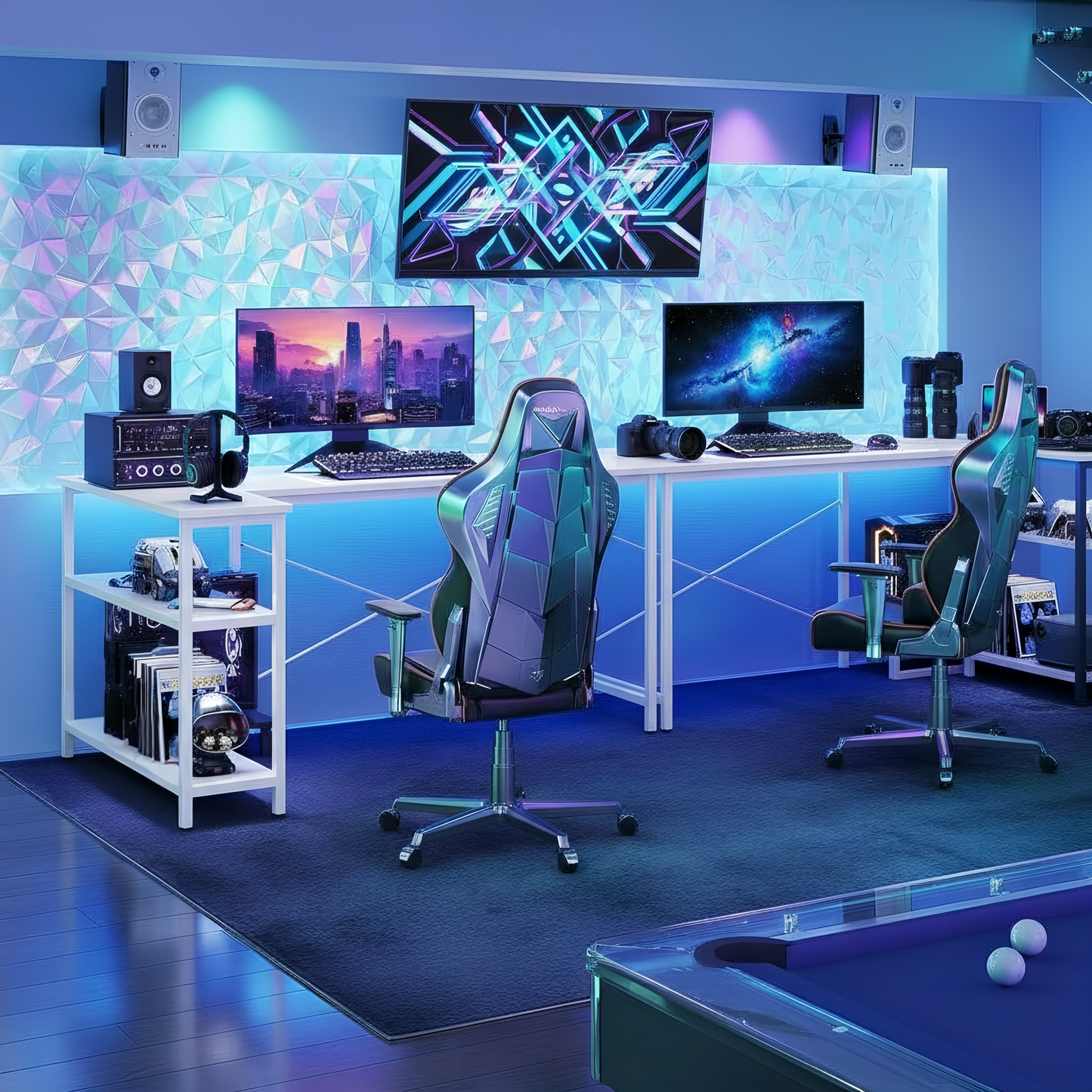 مكتب Inhabit Spider على شكل حرف L مقاس 140 سم مع مخرج طاقة مدمج