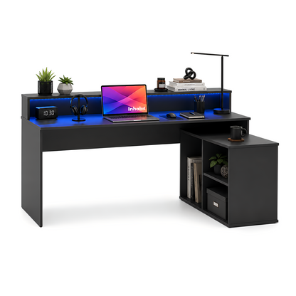 Inhabit Space Wood L-Shaped Desk