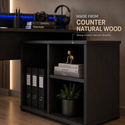 Inhabit Space Wood L-Shaped Desk