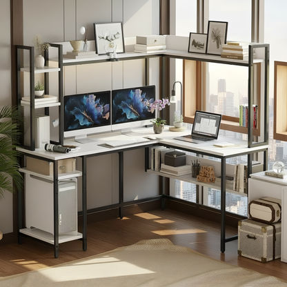 مكتب مزدوج على شكل حرف L من Inhabit مقاس 150 سم