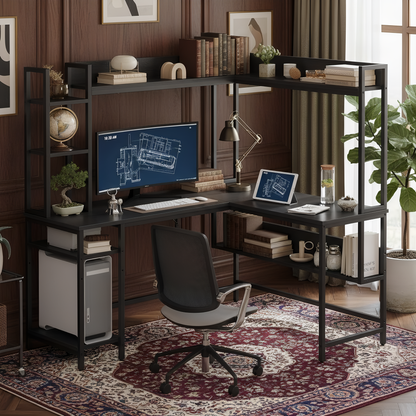 مكتب مزدوج على شكل حرف L من Inhabit مقاس 150 سم