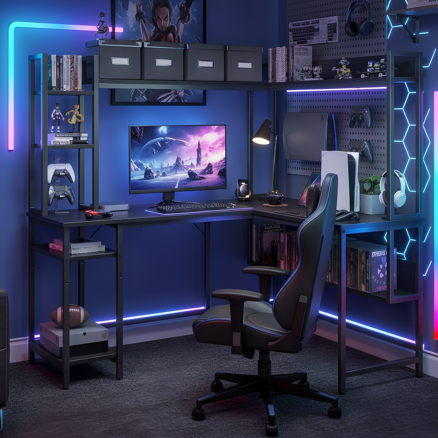 مكتب مزدوج على شكل حرف L من Inhabit مقاس 150 سم