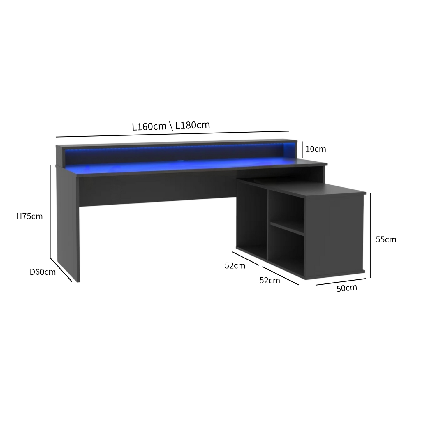 Inhabit Space Wood L-Shaped Desk