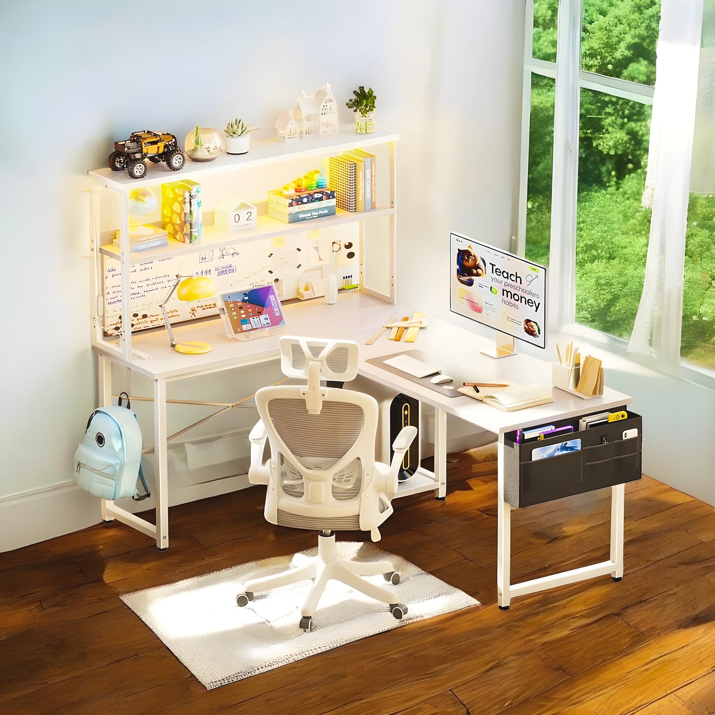 Inhabit 150cm Hutch Desk With PC Shelf
