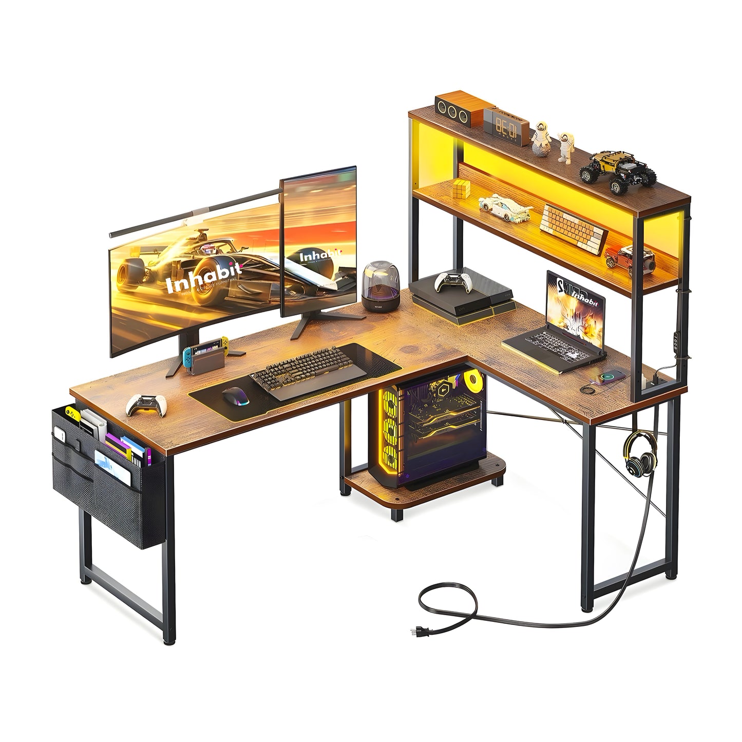 Inhabit 150cm Hutch Desk With PC Shelf
