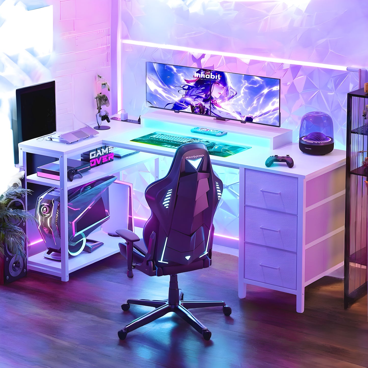 Inhabit Cloud 150cm L-Shaped Desk