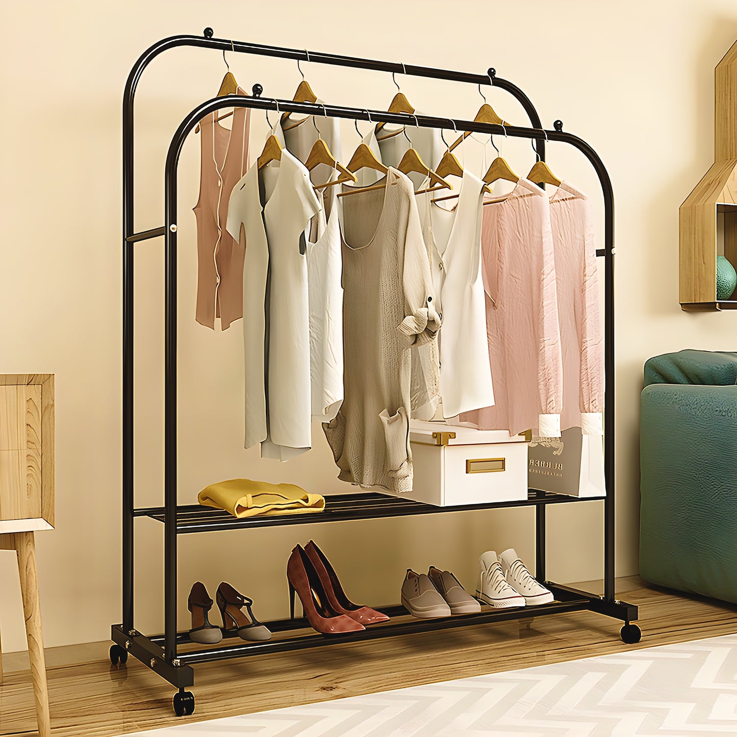 Inhabit Multi Function Hanger Cabinet With Storage Shelves