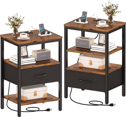 Inhabit Charging Side Table / Nightstand Multi Color