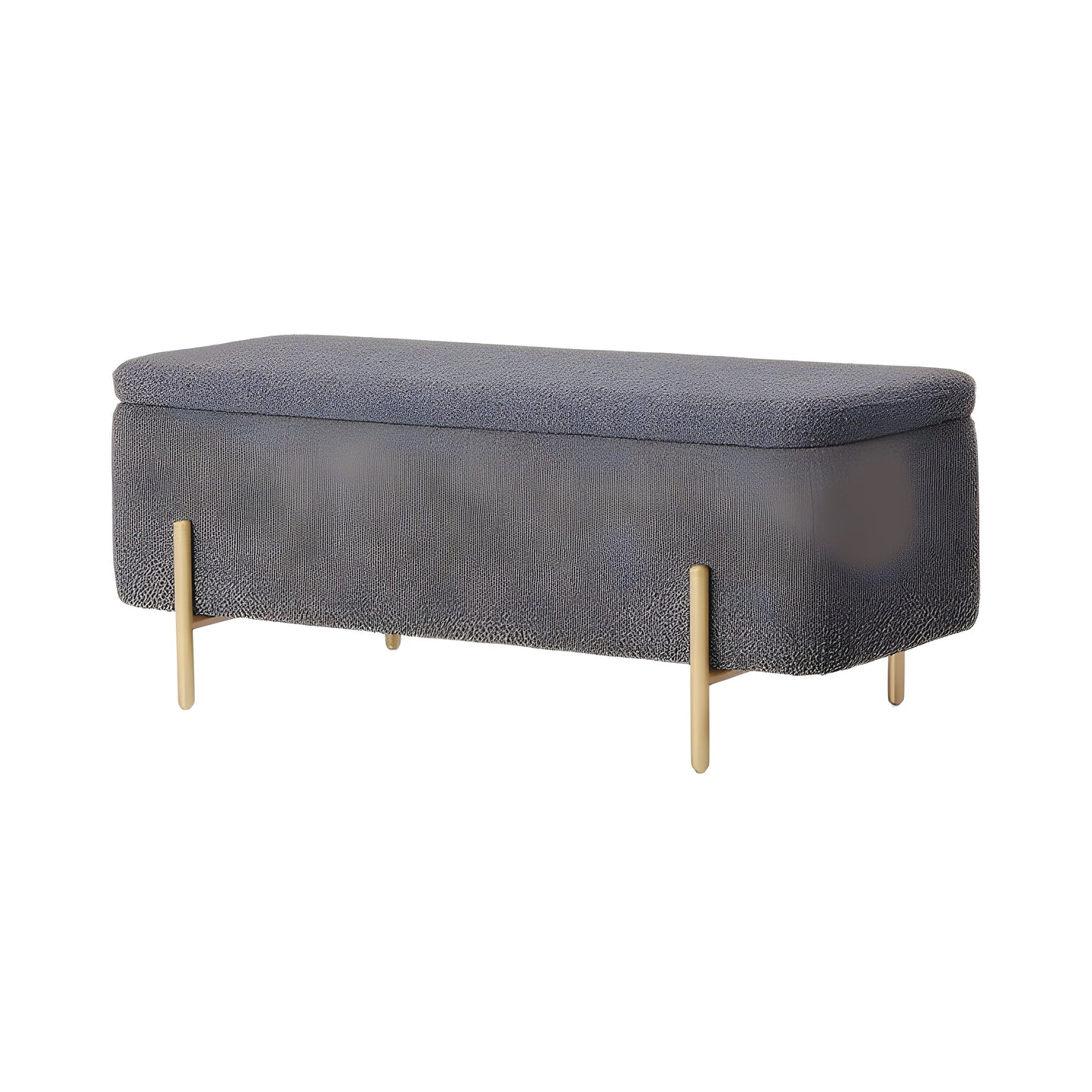 Inhabit Furry Metal Storage Bench Bench