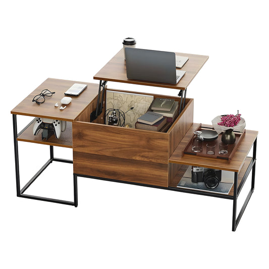 Inhabit Top Lift Coffee Table With Storage Spaces & Shelves