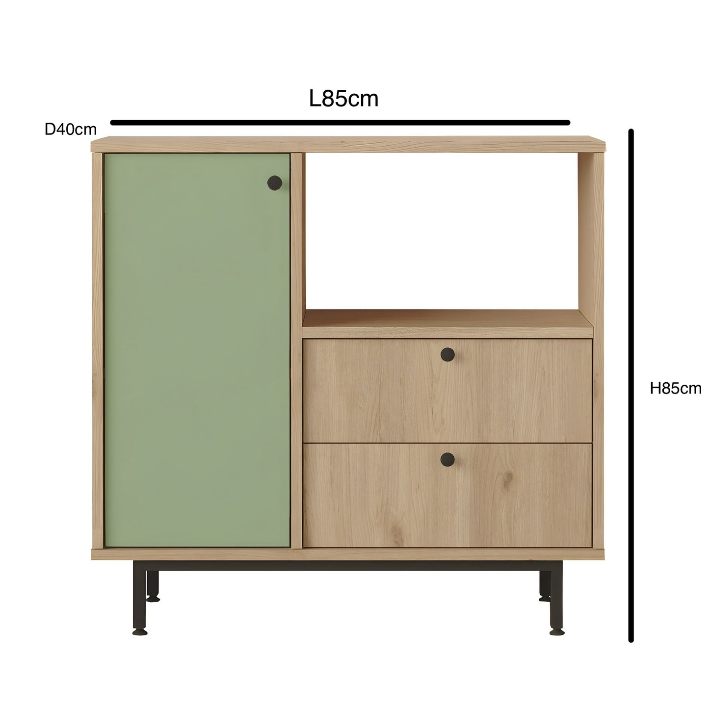 Inhabit Olive Green Vintage Coffee Corner - Storage Cabinet