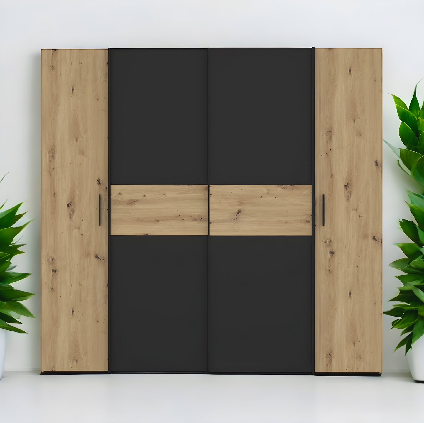 Inhabit Elite Black x Natural Wood Color Wardrobe Customizable