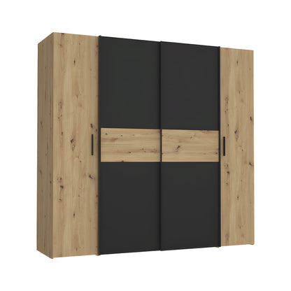 Inhabit Elite Black x Natural Wood Color Wardrobe Customizable
